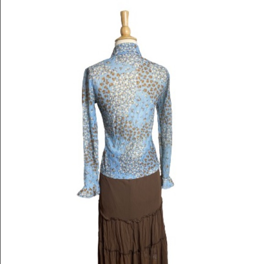 Western Style Button Front With Ruffle Top - image 2